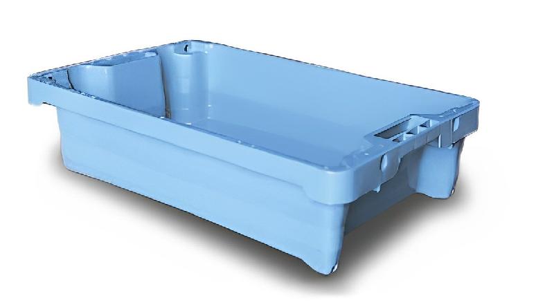 Bac spéciale pêche 600 x 400 - Norme Europe - PEHD - Vendu par lot - Coloris bleu_0