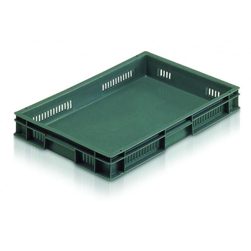 Bac norme Europe gerbable Allibert 12 litres - 21015 - Dim. 600x400x173 mm - Fond plein et parois ajourées_0