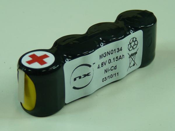 Batterie industrielle Nicd 4x 1/3AA NX 4S1P ST1 - 4.8V 150mAh T2_0