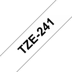 BROTHER RUBAN ADHÉSIF D'ÉTIQUETAGE TZE-241, NOIR SUR FOND BLANC, 18 MM X 8 M