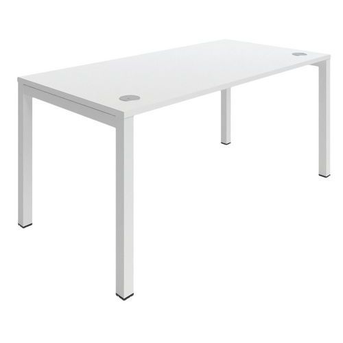 BUREAU DROIT ASTRO ARCHE 120X70 BLANC/BLANC - BURONOMIC