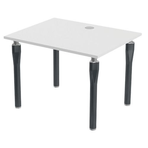 BUREAU NOGA 100 X 80 CM BLANC ANTHRACITE