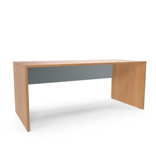 BUREAU VIVA 180 X 80 X 75 CM DESIGN DROIT HÊTRE / GRIS