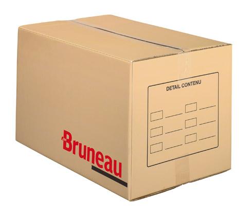 LOT DE 25 - CAISSE DÉMÉNAGEMENT BRUNEAU KRAFT BRUN SIMPLE CANNELURE L 35,5 X L 28,5 X H 34 CM