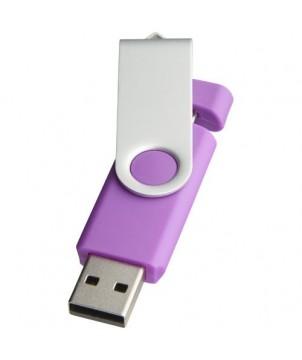 CLÉ USB ROTATIVE ON THE GO OTG 8 GB - VIOLET - CLÉ USB PUBLICITAIRE