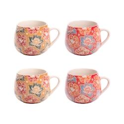 Coffret de 4 mugs Zphyr 45 cl -  Multicolore Rond Grès Table Passion 14x10.5 cm - multicolore Grès 3106232387258_0