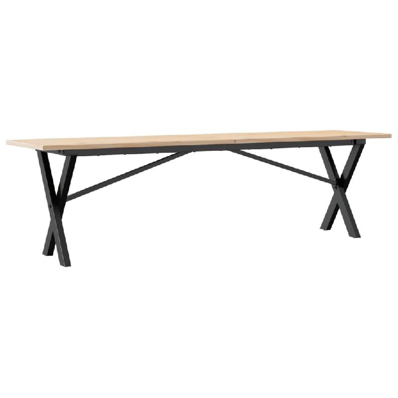 Décoshop26 - Table basse rectangulaire style industriel cadre en x 160 x 40 x 45 cm bois de pin et acier DEC036259 - acier 3000261126485_0