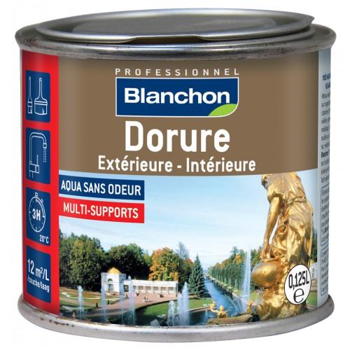 DORURE EXTÉRIEURE INTÉRIEURE - PEINTURE DÉCORATIVE TOUS SUPPORTS - OR RICHE - 125ML BLANCHON