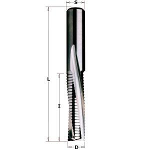 FRAISE À DÉFONCER CMT HÉLICOÏDALE EBAUCHE NÉGATIVE - DIAMÈTRE 20 MM - HAUTEUR 72 MM - QUEUE DE 20 MM