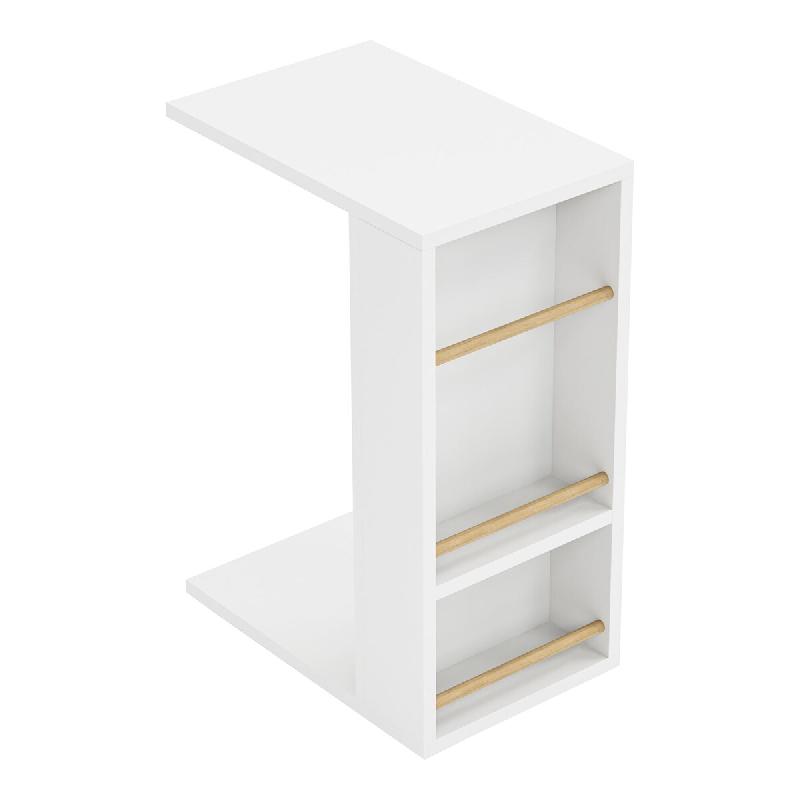 Helloshop26 - Table d'appoint pour ordinateur portable 44 x 29 x 65 cm blanc 03_0010961 - blanc Bois massif 3000225503758_0
