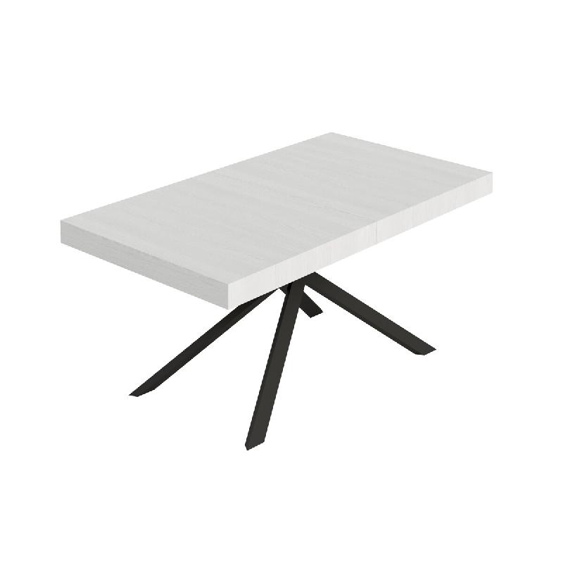 Itamoby Table Extensible Niket 160/244X80 Cm Frêne Blanc Pieds Anthracite - blanc multi-matériau VE0168TAVNIKE-BF_0