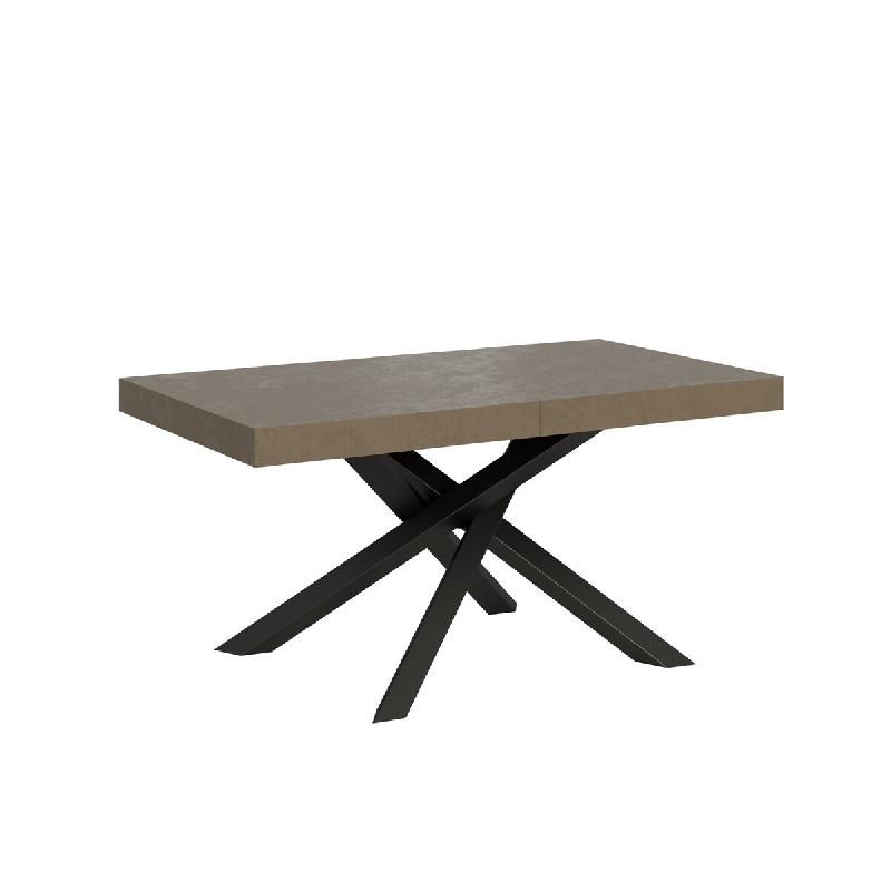 Itamoby Table extensible Volantis gris tourterelle 160/264x90 cm avec pieds anthracite - beige multi-matériau VE160TAVLTALL-TT_0