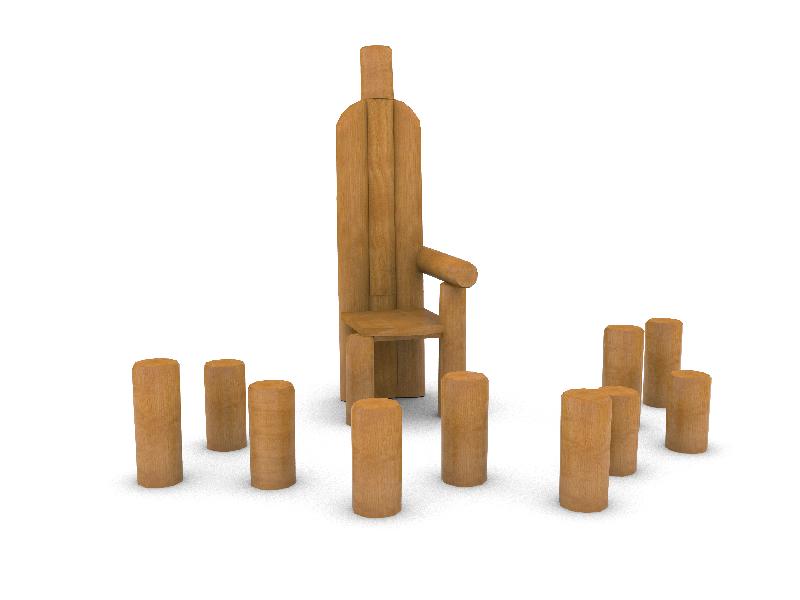 Mobilier pour espace conte en robinier - Hags réf 8038430 - Pour enfants 3 à 12 ans_0