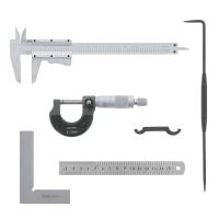 KIT:PAC 150 1/50 - MICROMÈTRE 0-25 -ÉQUERRE BIZ 100-RÉGLET150-PTE TRA