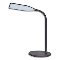 LAMPE LED SMART NOIR EN ABS. TÊTE L24 CM, BRAS H35 CM, SOCLE D17 CM