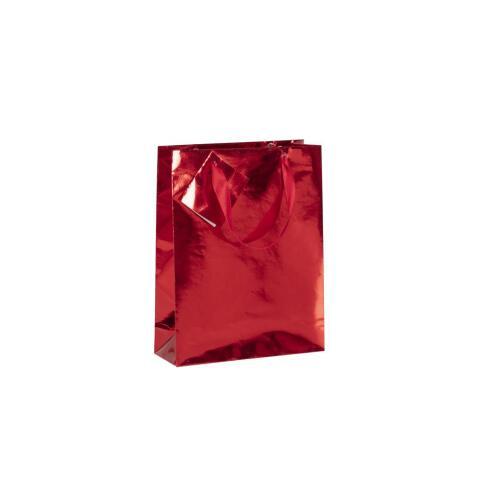 LOT DE 5 - SAC CADEAU ''VELVET'' 17 X 6 X 22 CM - ROUGE