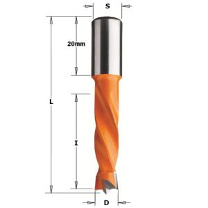 MÈCHE À PERCER CARBURE MULTIBROCHES POUR TROUS BORGNES - DIAMÈTRE 6MM - LONGUEUR TOTALE 57MM - CMT 308