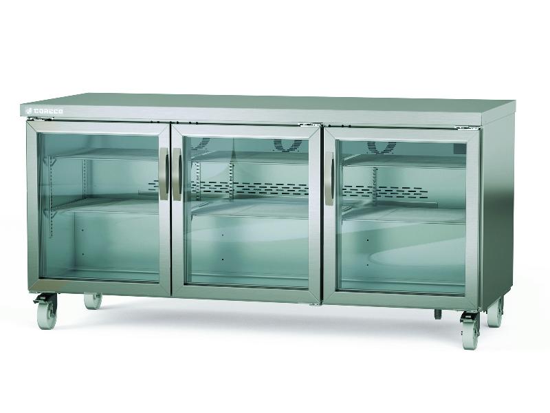 Meuble froid positif haut rendement sur roulettes - 4 portes vitrées SDV-72 - capacité 606L - R290_0