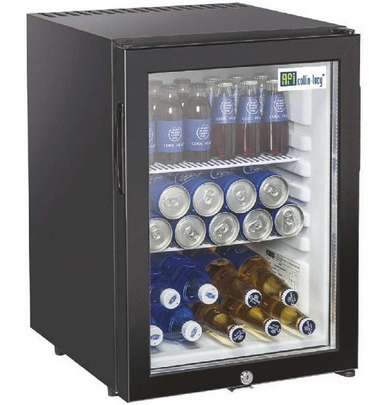 Mini-bar d'hôtel noir 1 porte vitrée température +5/+12°c - 24 l - PRCG30A_0