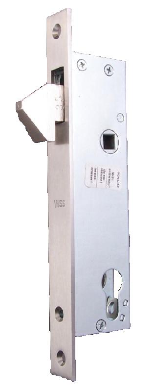 Serrure à crochet inox - WSS 16004000426 - Axe 40mm - Monopoint à larder profil étroit_0