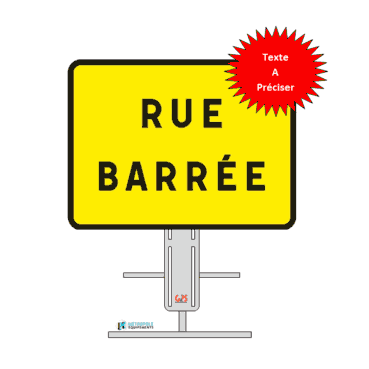 Panneau KC1 - Indication diverses temporaire pour chantier sur pied_0