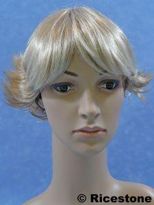 PERRUQUE COURTE SYNTHÉTIQUE BLOND CENDRÉ