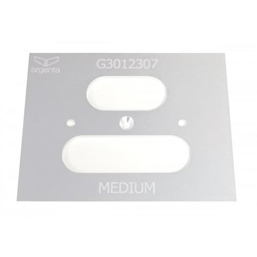 PLAQUE D'INSERTION POUR GABARIT DE FRAISAGE UNIVERSEL POUR PAUMELLES MEDIUM ARGENTA