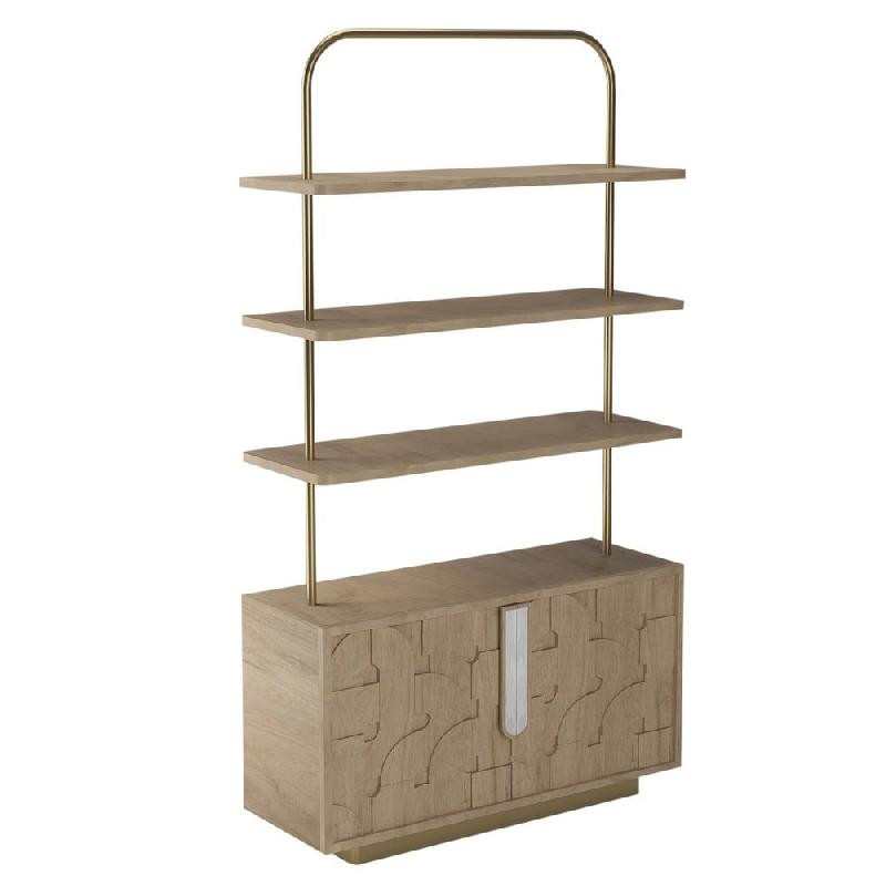 Présentoir central Dua' Line laiton podium et 3 tablettes 100x40x160 cm_0