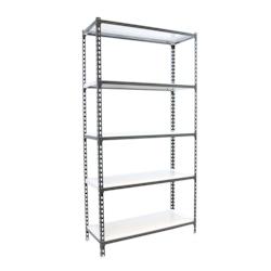 PROREGAL Étagère pour charges lourdes METAL SHARK | HxLxP 180x90x50cm | Charge du compartiment 180kg | Blanc anthracite - gris métal PR_RS3-25_0