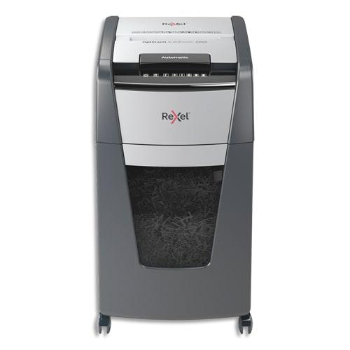 Destructeur de documents Rexel Optimum Auto+ 225X - Coupe croisée 4x25 mm - 225 feuilles - Corbeille 60L - 2020225XEU_0