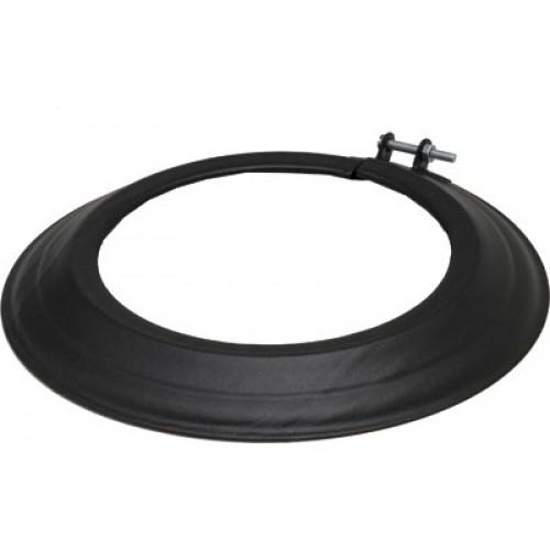 ROSACE ACIER ÉMAIL NOIR MAT - DIAMÈTRE 180 MM TEN