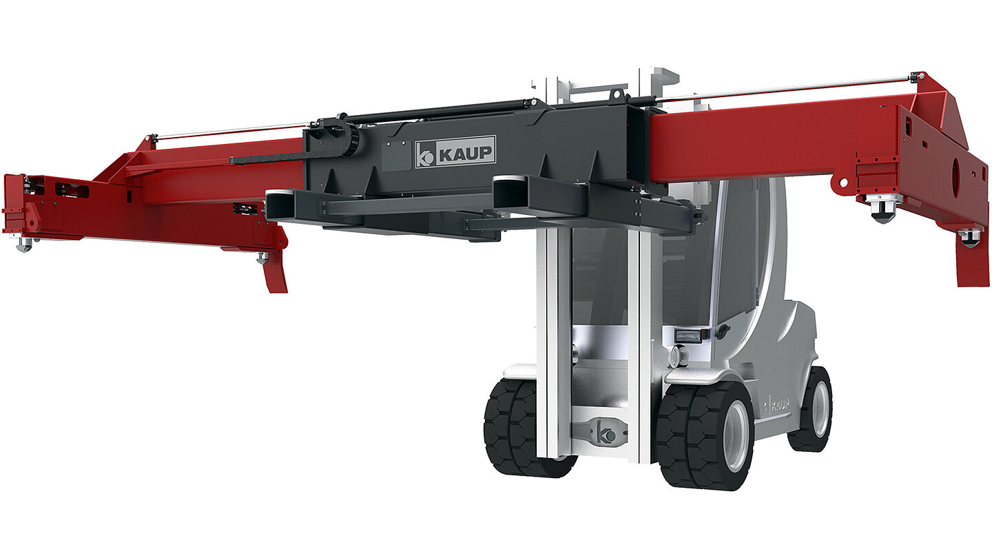 Spreader enfourchable télescopique T192E - Kaup - pour conteneurs de 10' à 40' - capacité jusqu'à 45 000 kg_0