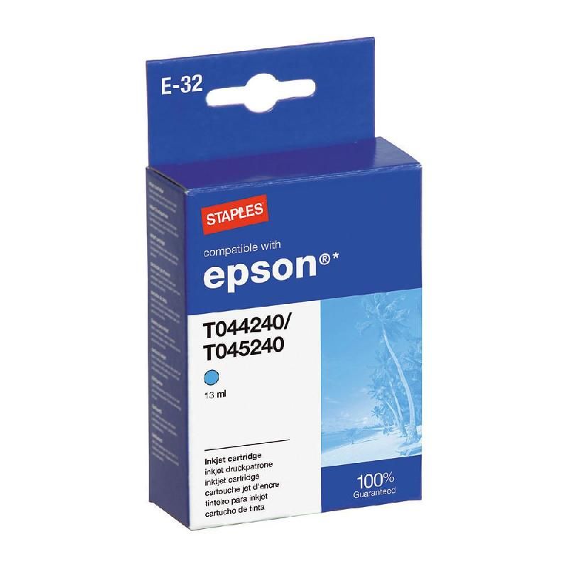STAPLES CARTOUCHE D'ENCRE COMPATIBLE T0442 / T0452 C (4175496) - COMPATIBLE: EPSON - COULEUR: CYAN