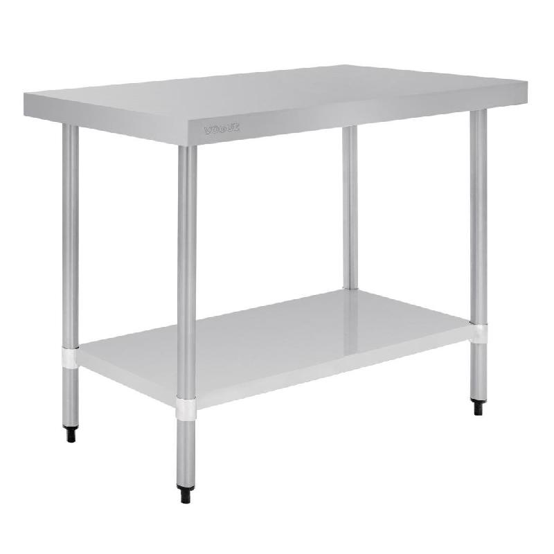 Table de préparation sans rebord en acier inoxydable 1200 x 600mm - PT376_0