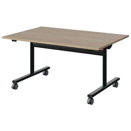 TABLE MALIBU RAB. 120X80 T3 DL STRA ABS CHÊNE 1146/NOIR 9005