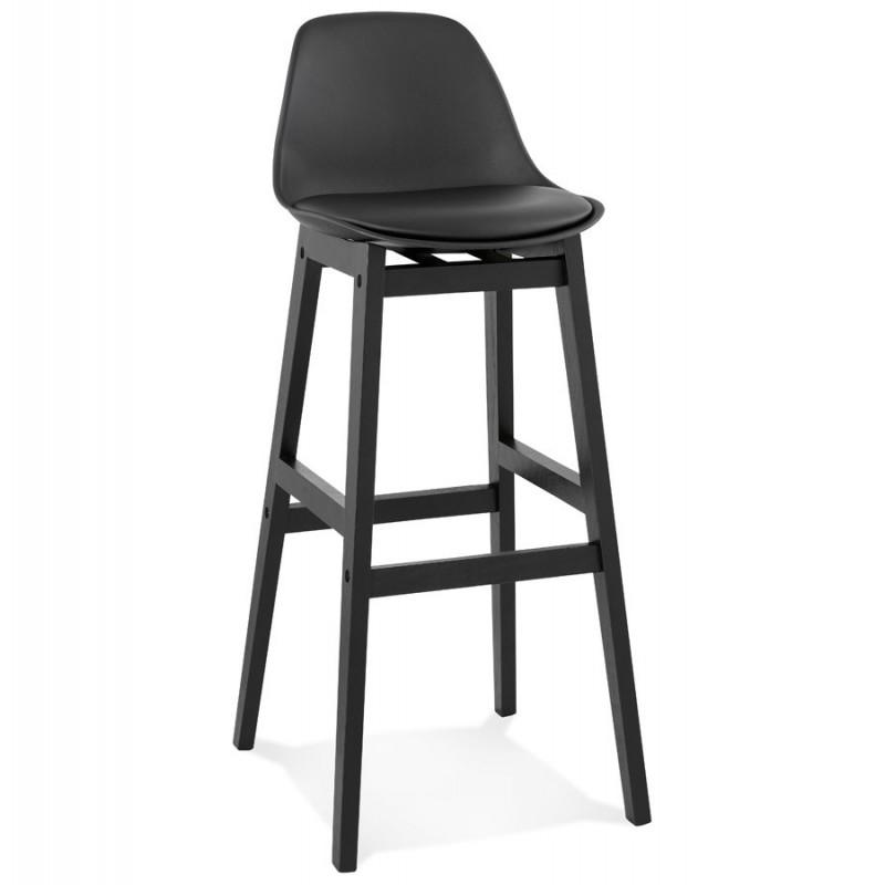 Tabouret de bar design Diego 102cm noir - Paris Prix - acier, polypropylène et polyuréthane_0