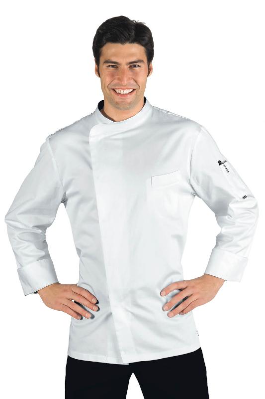 VESTE CUISINIER BLANCHE BILBAO 100% COTON