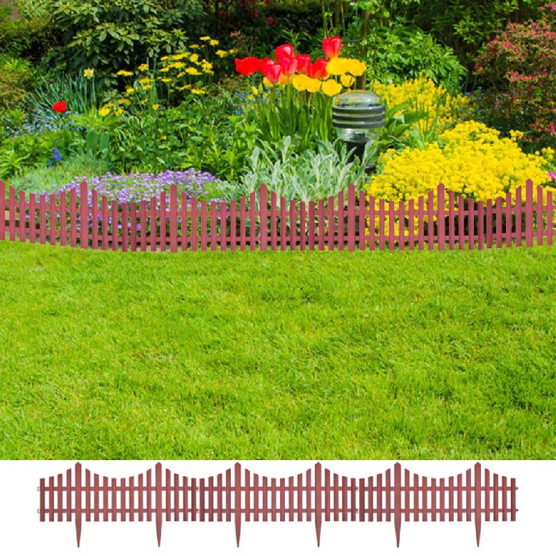 Vidaxl bordures de pelouse 17 pcs 10 m marron 41228_0