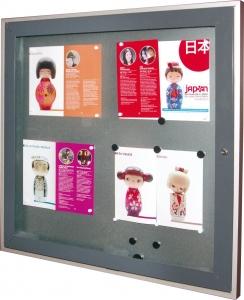 Vitrine Grumium - intérieur - cadre alu anodisé - fond en tôle galvanisée - 6 ou 9 feuilles_0