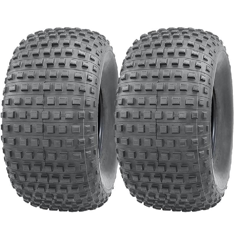 25x12.00-9 Pneus Knobby ATV 4 ply Quad trailer john deere gator 25 12 9 set of 2_0