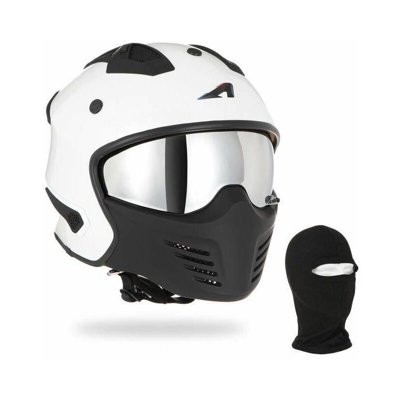 ASTONE HELMETS - CASQUE MOTO INT XL = 61 CM - XL = 61 CM - BLANC