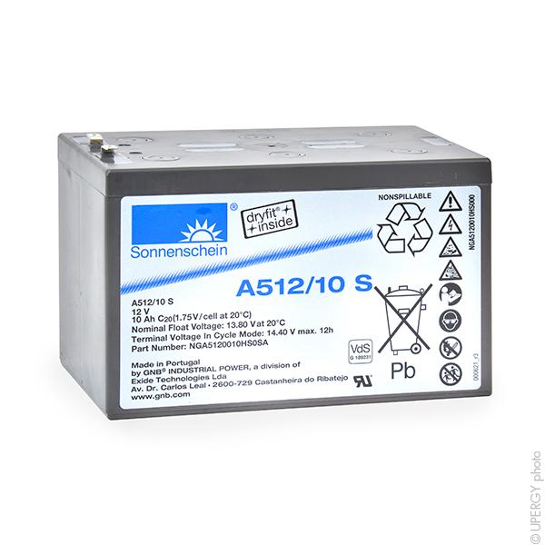 Batterie plomb étanche gel Sonnenschein A512/10S 12V 10Ah F4.8 - gamme Dryfit A500_0