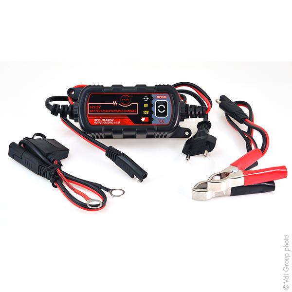 CHARGEUR PLOMB/MAINTIEN DE CHARGE NX 6-12V/1.2A 100-240V - PINCES + OEILLETS (INTELLIGENT)_0