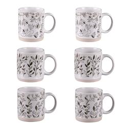 Coffret de 6 tasses Bucolique 18 cl -  Blanc Rond Porcelaine Table Passion 9.5x cm - blanc porcelaine 3106232282171_0