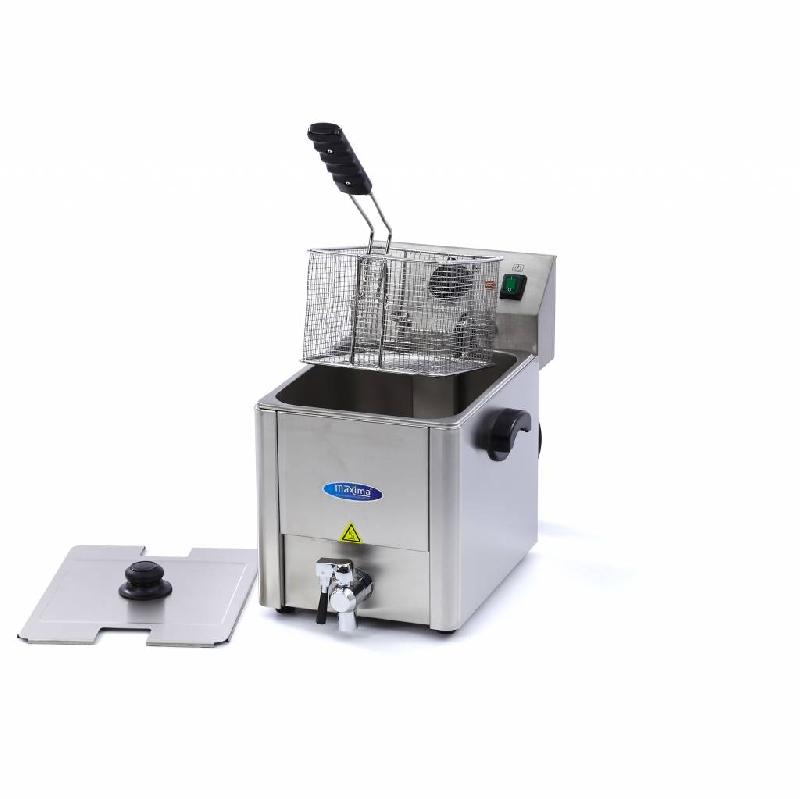 Friteuse 8L 1 panier avec robinet de vidange Maxima 09300415_0