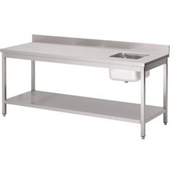 Gastronoble Gastro M évier petit bac à droite | inox | largeur 140 cm - 5050984690471_0
