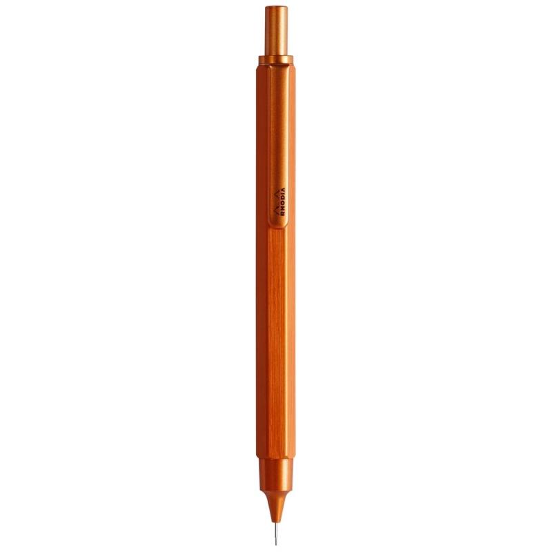 Lot de 2 Portemine rechargeable Rhodia scRipt, mine 0,5, gomme sous le poussoir, corps coloris orange - 3037920093987_0