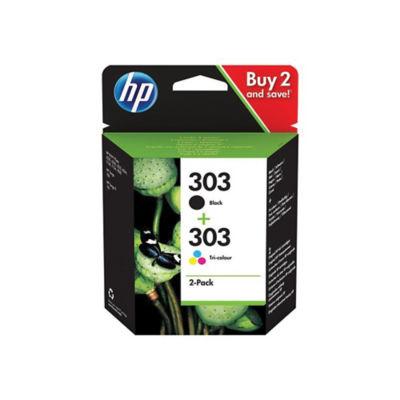 Pack 2 cartouches HP 303 noir et couleurs pour imprimantes jet d'encre_0