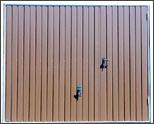 Porte basculante de garage - marron rainures verticales 101 rh_0