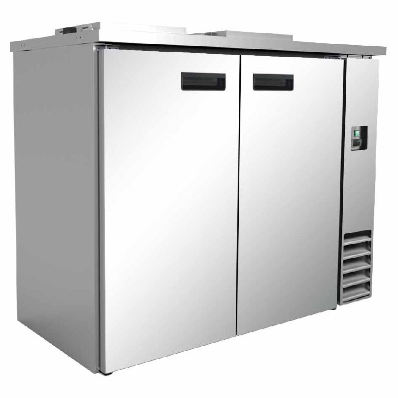 Refroidisseur de poubelle deux portes 660 L - construction inox - réfrigération ventilée +4/+10°C - pour 2 poubelles de 120 L_0